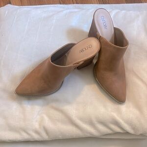 Brown Heeled Mules/Clogs